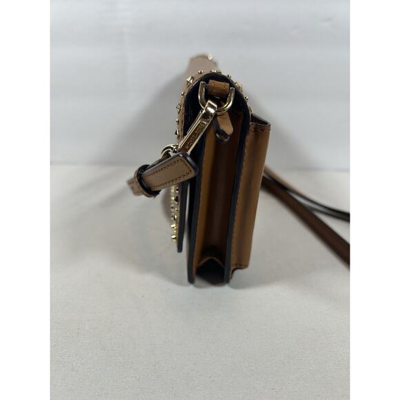 Michael Kors Studded Leather Phone Crossbody Bag - Acorn Adjustable Strap Small - Picture 7 of 14